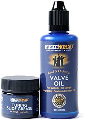 MusicNomad Premium Valve Oil & Tuning Slide Grease Lube Bundle (MN740)