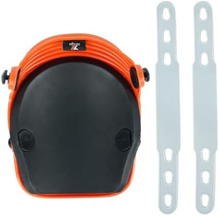 Zeluga 15-431 Ultraflex Non-Skid Premium Protective Gear with Flexible Design Plastic Kneepad, Orange