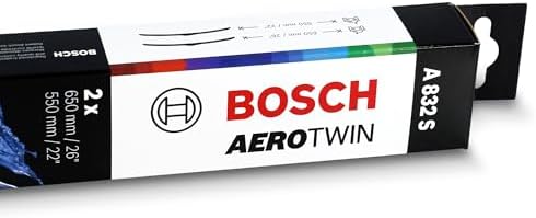 BOSCH 3397014832 AeroTwin Wiper Blade Combo Pack - Set of 2 (26" & 22")