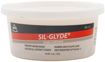 AGS Automotive Solutions SIL-Glyde 12 oz Tub Silicone Based Brake Assembly Lubricant for Eliminating Disc Brake Squeal - Moisture Proof, Heat Resistant, Rust and Corrosion Protector