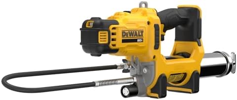 DEWALT Grease Gun 20V MAX Cordless 10,000 PSI Variable 2-Speed Electric Grease Gun with 47 Inch Hose and LED Light, Up to 9 oz per Minute and 7 Tubes per Charge, Tool Only (DCGG581B)