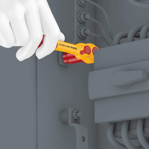 WERA 05004966001 8007 B VDE Zyklop Ratchet, Insulated, with Switch Lever, with 3/8" Drive, 3/8" x 222 mm