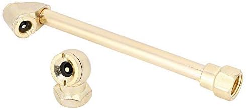 Tire Inflator Pump Nozzle with 1/4-Inch Internal Thread Brass Air Chuck for Cars Motorcycles Pneumatic Tool Accessory