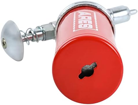 ARES 53010 – 3-Ounce Push-Type Mini Grease Gun - Needle Nozzle Easily Greases Small Fittings – One-Handed Operation - 3000 PSI Working Pressure