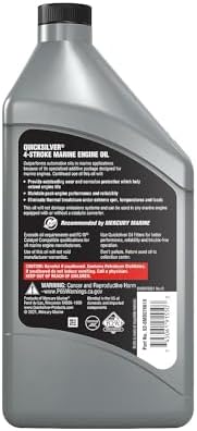 Quicksilver 25W-40 4-Stroke Marine Engine Oil, 1 Quart