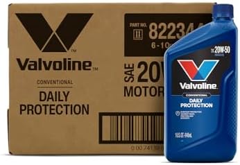 Valvoline Daily Protection SAE 20W-50 Conventional Motor Oil 1 QT, Case of 6