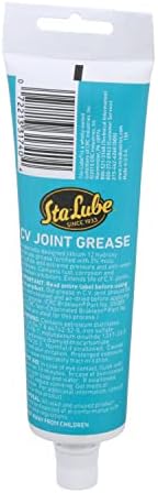 Sta-Lube Constant Velocity (CV) Joint Grease SL3174 - 4 Wt. Oz. Tube, Extreme Pressure, Anti-Seize Grease