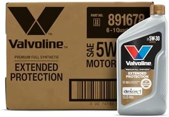 Valvoline Extended Protection Full Synthetic Motor Oil SAE 5W-30 1 QT, Case of 6