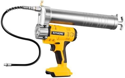 Grease Gun Cordless 10000 PSI for DeWalt 20V Max 12in Spring Hose