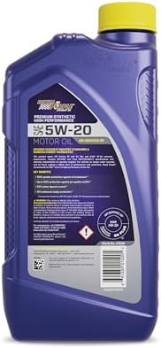 Royal Purple (06520-6PK API-Licensed Heavy Duty SAE 5W-20 High Performance Synthetic Motor Oil - 1 Quart, (Case of 6)