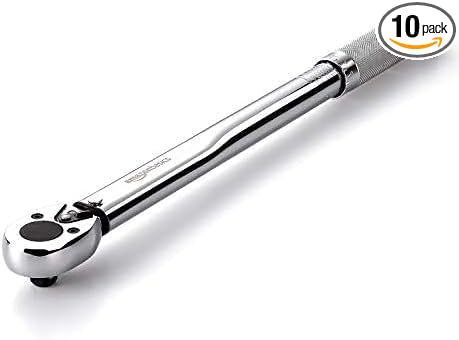 Amazon Basics 3/8-inch Drive Click Torque Wrench - 15-80 ft.-lb, 20.4-108.5 Nm (Pack of 10)