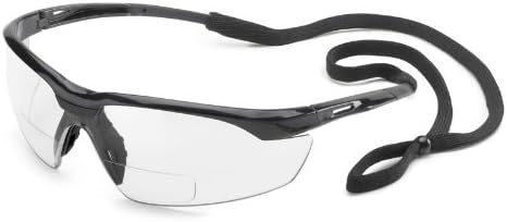 Gateway Safety 28MC30 Conqueror MAG Safety Glasses, 3.0 Diopter Magnification, Clear Lens, Black Frame