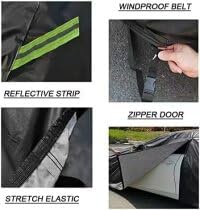 KouKou Waterproof SUV Car Cover Suitable for Kia Soul from 2009 to 2025, 7 Layers Heavy Duty Car Cover Waterproof All Weather with Zipper Door for Sun Rain Snow Dust Uv Protection.Black