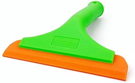 Super Flexible Silicone Squeegee, Auto Water Blade, Water Wiper, Shower Squeegee, 5.9'' Blade and 7.5'' Long Handle, for Car Windshield, Window, Mirror, Glass Door