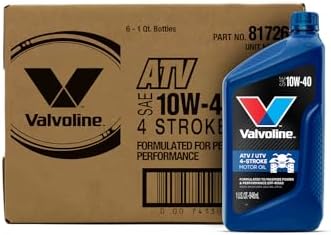 Valvoline 4-Stroke ATV/UTV SAE 10W-40 Motor Oil 1 QT, Case of 6