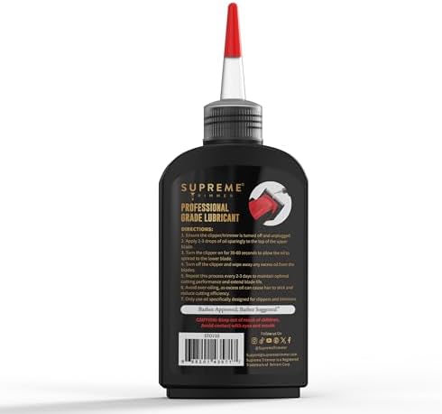 Supreme Trimmer Hair Clipper & Trimmer Blade Lubricating Oil 4 oz STO710