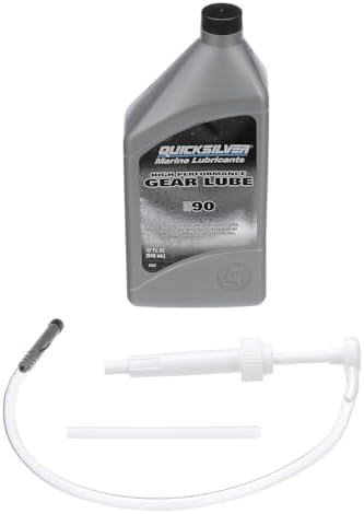 Quicksilver SAE 90 High Performance Gear Lube & Pump Kit, 32 oz