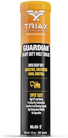 TRIAX Guardian Heavy Duty Grease with Moly, True Multi Purpose, Wheel Bearings, Shock Loaded Components, Extremely Tacky, Zero Separation (14 Ounce Tube)