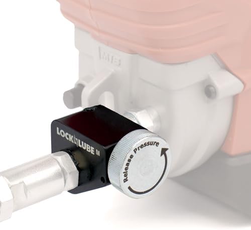 LockNLube Pressure Return Valve for Use with Cordless Grease Guns. No More Pressure Locks! Returns Grease to The Tube. Releases Hose backpressure.
