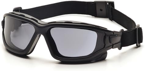 PYRAMEX I-Force Sporty Dual Pane Anti-Fog Goggle, Black Frame/Clear Anti-Fog Lens
