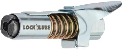 LockNLube Locking Grease Gun Coupler, 1/8-Inch NPT, Rated To 10,000 PSI