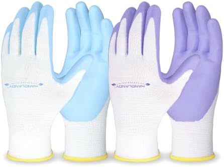 HANDLANDY 2/3/6 Pairs Womens Gardening Gloves, Garden Gloves for Women