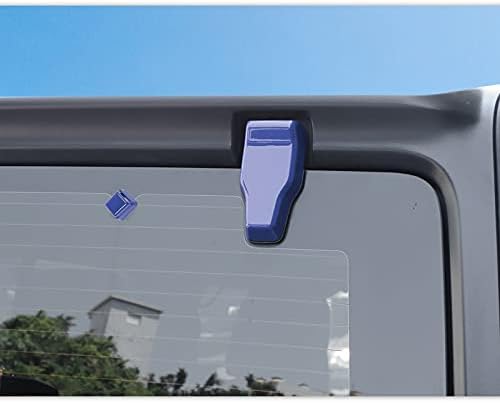Rear Tail Door Window Hinge & Rear Rain Wiper Nozzle Decorative Cover Trim for 2018-2021 Jeep Wrangler JL JLU(Blue)
