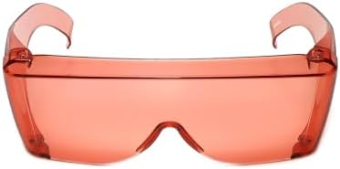 Calabria 3000 FL-41 Fitover Safety Glasses, Anti-Fog, Pink Lens