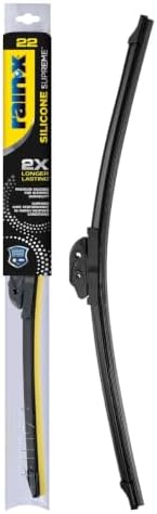 RainX Silicone Supreme Windshield Wiper Blade 22" - Heavy Duty Silicone Squeegee, Extreme Weather Resistance & All-Season Performance, Streak-Free Beam Technology, Quick Install (Pack of 1)