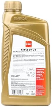 ENEOS 5W-30 Fully Synthetic Motor Oil, API SQ, dexos1 Gen3, 6 Qt