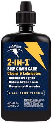 White Lightning 2-in-1 Bike Lubricant and Degreaser 4 fl oz