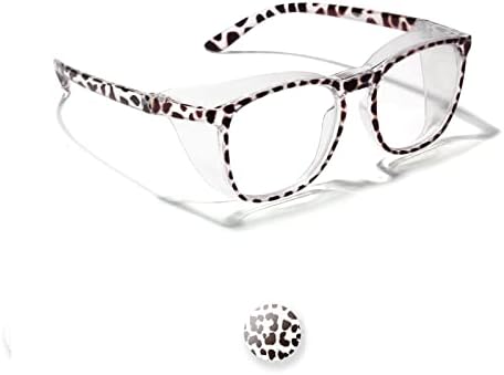 LianSan Oversize Anti-Fog Safety Glasses for Nurses, Z87.1 Certified Goggles for Women, Square UV Protection