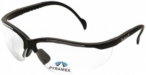 Pyramex Venture II Bifocal Readers Safety Glasses Protective Eyewear, 2.5 Diopters, Amber
