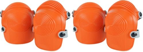 Zeluga 15-431 Ultraflex Non-Skid Premium Protective Gear with Flexible Design Plastic Kneepad, Orange (Pack of 2)