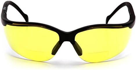 Pyramex Venture II Bifocal Readers Safety Glasses Protective Eyewear, 2.5 Diopters, Amber