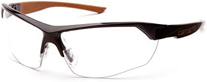 Carhartt-CHB1110DT Braswell Anti-Fog Safety Glasses Eye Protection, Black Frame, Clear Lens