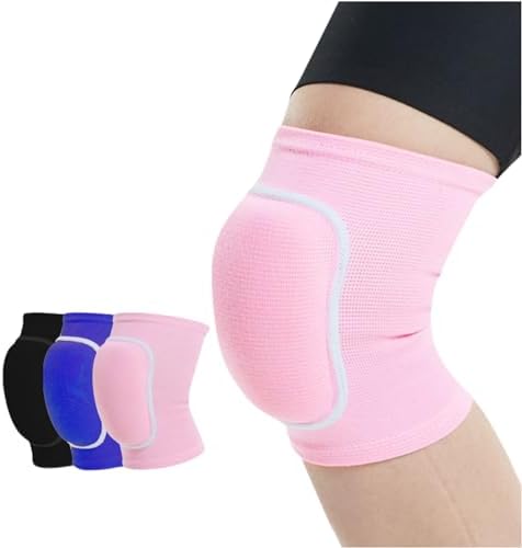 JUMISEE Kids Knee Pad, Anti-Slip Padded Sponge Knee Brace Breathable Flexible Elastic Knee Support for Football Volleyball Dance Skating Basketball Sports