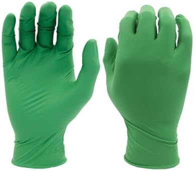 SHOWA 6110PF Nitrile Disposable Gloves, 4 Mil, Medium (1 Box/100 Gloves)