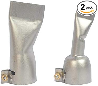 20mm+40mm Flat Wide Mouth Tubular Welding Nozzle Replacement for Vinyl PVC Plastic Hot Air Welder Heat Gun, Stainless Steel Heat Resisting