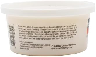 AGS Automotive Solutions SIL-Glyde 12 oz Tub Silicone Based Brake Assembly Lubricant for Eliminating Disc Brake Squeal - Moisture Proof, Heat Resistant, Rust and Corrosion Protector