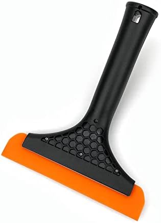 Super Flexible Silicone Squeegee, Auto Water Blade, Water Wiper, Shower Squeegee, 5.9'' Blade and 7.5'' Long Handle, for Car Windshield, Window, Mirror, Glass Door
