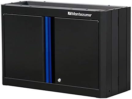 Montezuma Garage Tool Storage System - 7Piece Combo Workbench with Locking Cabinet & Stainless Steel Worktop - SC-BBH