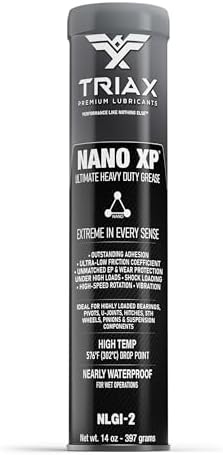 TRIAX Nano XP Grease Ultra Heavy Duty | Moly, Tungsten & Graphite | Wheel Bearings | 5th Wheel | High Temp (14 Oz;1 Tube)