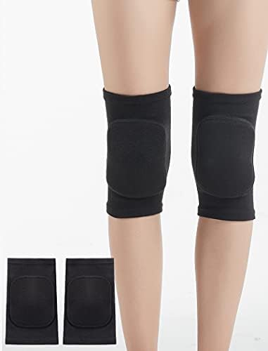 SUJAYU Knee Pads for Women, Dance Knee Pads Wrestling Knee Pads Basketball Knee Pads Volleyball Knee Pads for Women, Knee Protector Soft Knee Pads for Work (Black, XS)