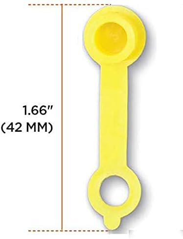 PROLUBE - CAP/GFT/YE/ST-50 Grease Fitting Cap – Yellow | Extra Long | Keep Contaminants Out | 50 Pack (46702)