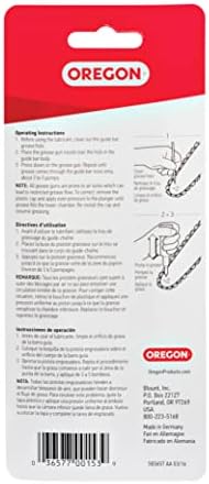 Oregon Premium Bar and Chain Oil, Grease Gun for Chainsaws - 1 Gallon Bottle Oil, Pre Loaded Lubricant Gun