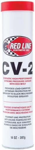 Red Line 80402 High Performance CV-2 Synthetic Grease Cartridge with Red Moly - 14 Ounce Tube (10 Pack)