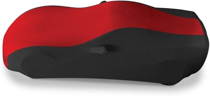 SR1 Performance C5 Corvette Car Cover 1997–2004 – Indoor Stretch Satin, Soft Breathable Dust Protection, Ultraguard Z06, Convertible, Hardtop (Dark Red/Black)