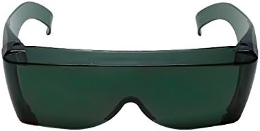 Calabria 3000 Fitover Safety Glasses with Uni-Lens – [Green] Wrap Around Eye Protection | Anti-Fog Scratch Resistant | Protective Eyewear