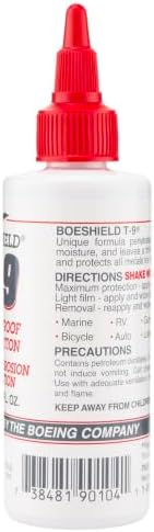 Boeshield T-9® Bicycle Chain Lube, Waterproof Wax-Based Dry Chain Lubricant & Rust Protection, 4 oz Drip Bottle, Pack of 2